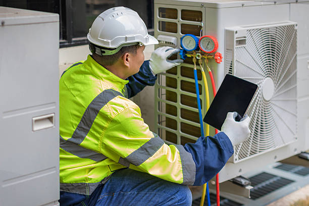 Professional Hvac technician working in Guasti, CA